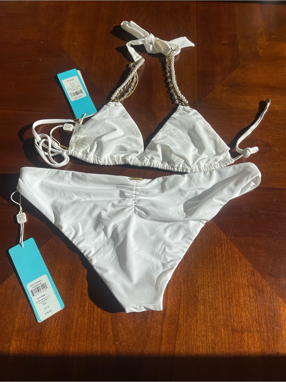 ON RESERVE FOR DIVADAR…NWT Pearl bikini set L TOP ONLY - Picture 4 of 9